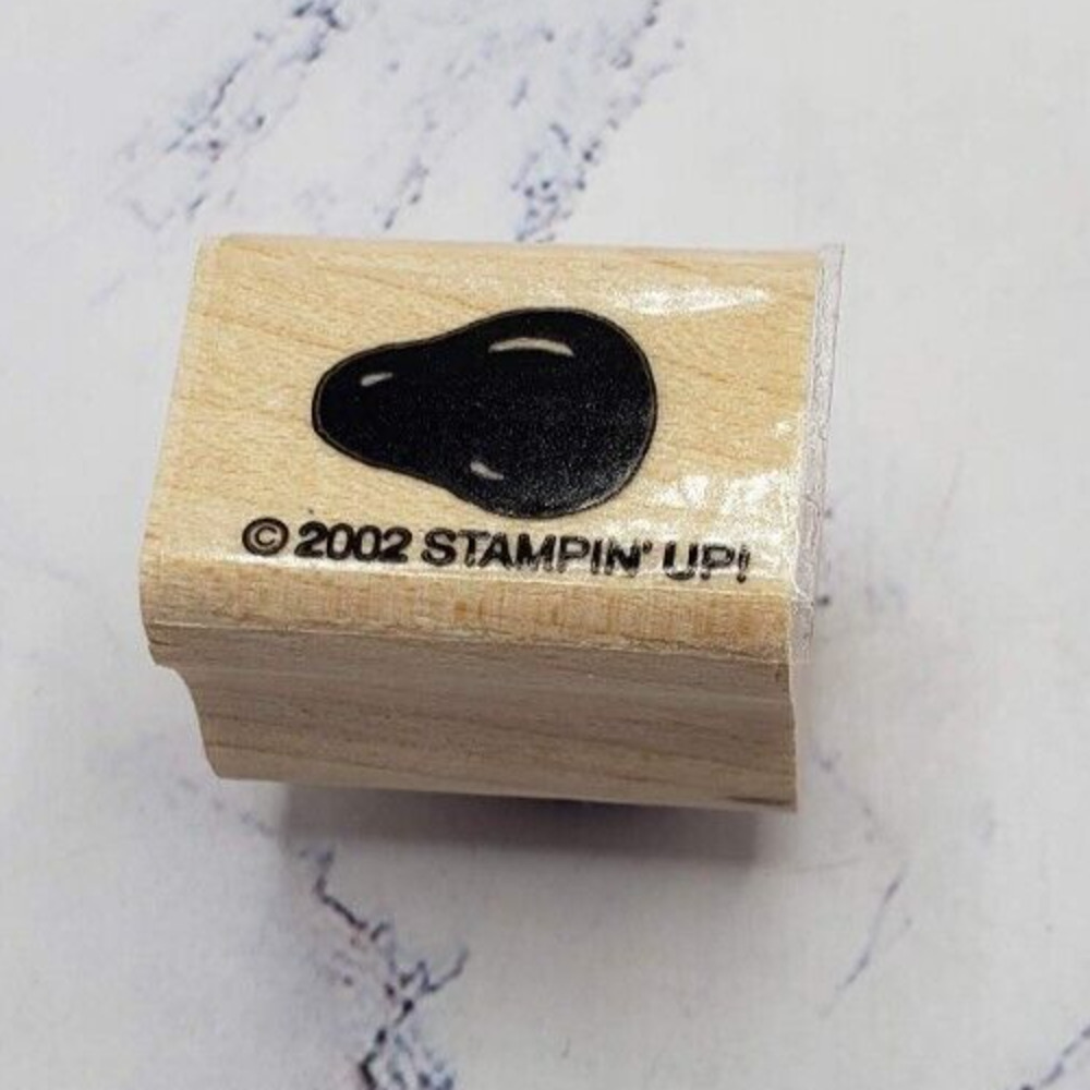 Stampin Up Pear Shaped Border Wood Mounted Rubber Stamp